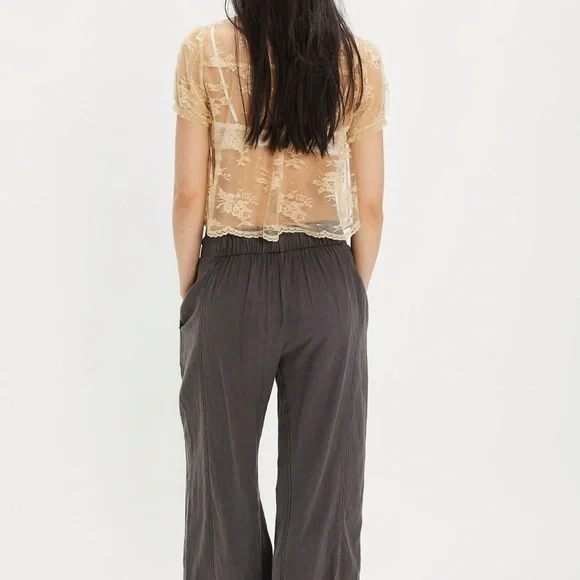 Free People Days End Washed Black Pants Size Small - Picture 2 of 6